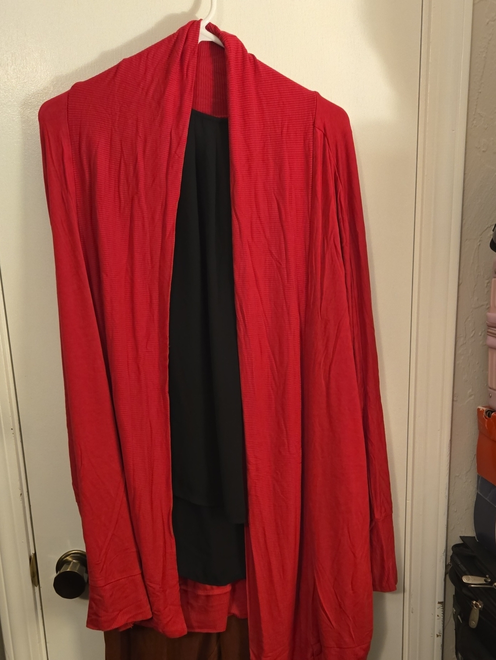 torrid Red Open Front Cardigan